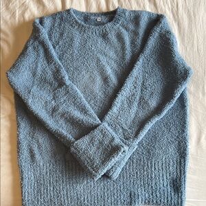 Blue Textured Men's Sweater